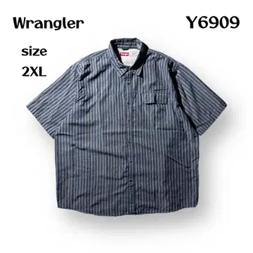 [ 즉시 구매 OK ] Wrangler 반팔 셔츠 사이즈 2XL 블루