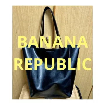 BANANA REPUBLIC 가죽 토트 블랙