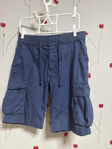 네이비 카고 숏팬츠 사이드 포켓