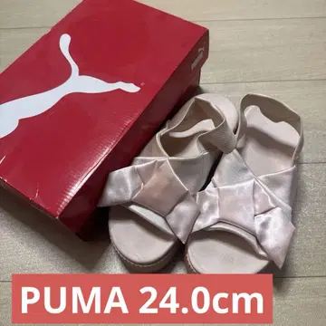 PUMA 리본 포함 핑크 스포츠 샌들