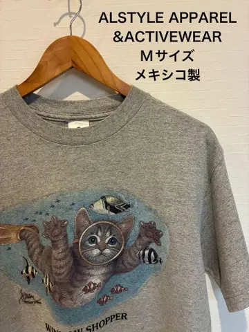 ALSTYLE APPAREL&ACTIVEWEAR/반팔 T셔츠/고양이