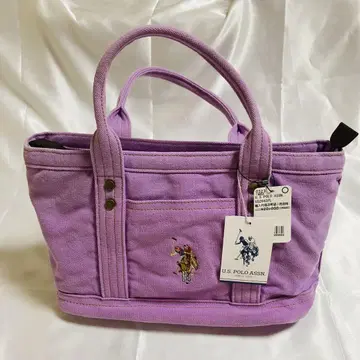 U.S. POLO ASSN. 폴로 토트백 퍼플 택 포함