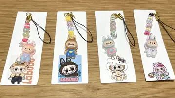 [ 모든 색상 1점 한정 라부부 비즈 키링 ]