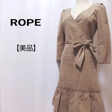 [새상품급] ROPE 스웨이드조 에코 레더 동일 소재 벨트 원피스