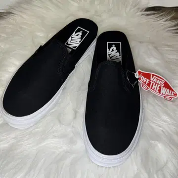 [ 새상품급 22.5cm ] VANS 슬립온 뮬 스니커즈 블랙 클래식