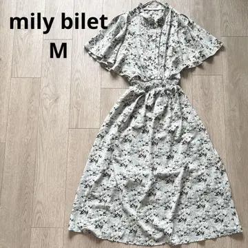 미위 빌레트 라이트 블루 꽃무늬 반팔 셔츠 원피스 M