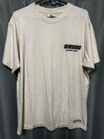 BIRDDOG 1ST-LOGOT 티셔츠 베이지 L 사이즈