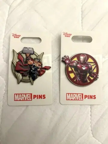 미사용 MARVEL 핀즈 세트 Thor & Iron Man