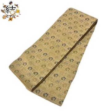 MO-3083 반폭 오비 명주 귀여운 새 패턴 정자색