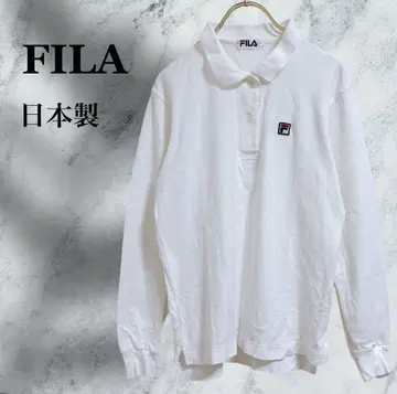 휠라 [ FILA ] 피케 셔츠 [ S ] 화이트 흰색 긴팔 스포티 골프