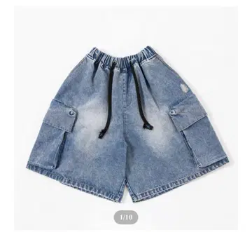 harapeco DENIM HALF PANTS - 블루 M