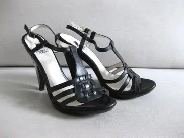스페인산 sinela 시넬라 힐 샌들 블랙 가죽 37(24cm) 펌프스