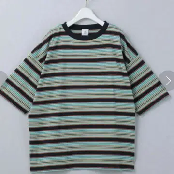 <6(ROKU)> MULTI 보더 T-SHIRT/셔츠