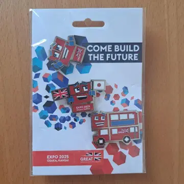 오사카 간사이 EXPO 2025 영국관 핀 배지 3종 세트