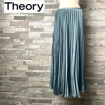 Theory 띠어리 플리츠 롱 플레어 스커트 맥시 기장