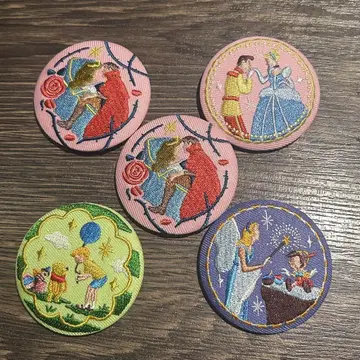 디즈니 프린세스 자수 패치 5개 세트
