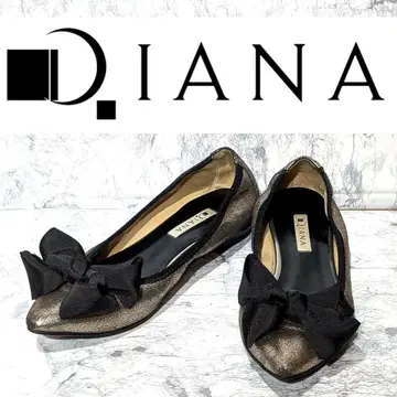 다이애나 DIANA 글리터 라메 리본 플랫 펌프스 블랙 24 블랙