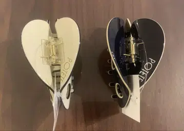 POTETE 3heart clip 세트 하트 클립 화이트 네이비