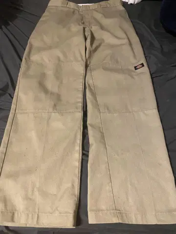 Dickies 베이지 더블니 배기 w32 l32