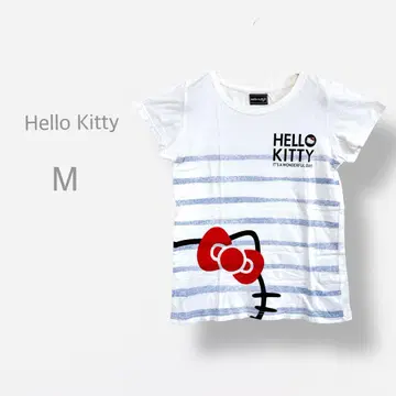 [Hello Kitty] 코튼 T셔츠 보더 캐릭터 프린트