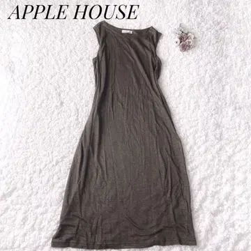 [새상품급] 아부치 APPLE HOUSE 린넨 100% 슬리브리스 원피스