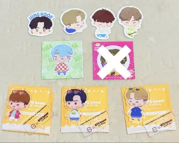BTS 스시로 콜라보 굿즈 아크릴 스탠드 스티커 피크
