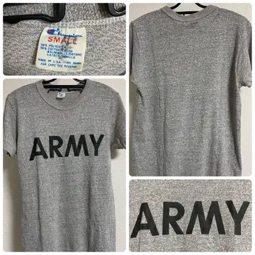 Champion USARMY 티셔츠 S 사이즈 그레이 헤더