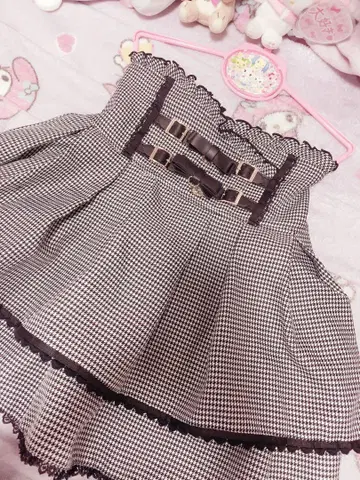 하자품 리즈리사 LIZ LISA 2단 리본 벨트 치마바지