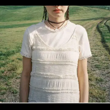 allison brown BASIC LACE T-SHIRT