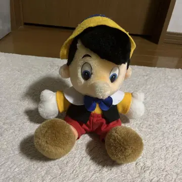 디즈니랜드 피노키오 봉제 인형 약 22cm 레어 레트로 골동품