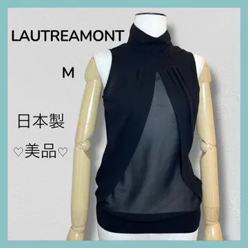 로트레아몽 LAUTREAMONT 일본제 M 블랙 슬리브리스 블라우스