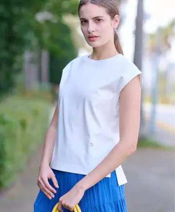DRESSTERIOR 접촉 냉감 슬리브리스 아이스 클리어 코튼 프렌치