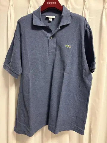 LACOSTE 클래식 핏 블루 피케 셔츠