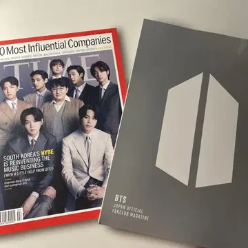 BTS JPFC 뉴스레터와 BTS 표지 커버 TIME지