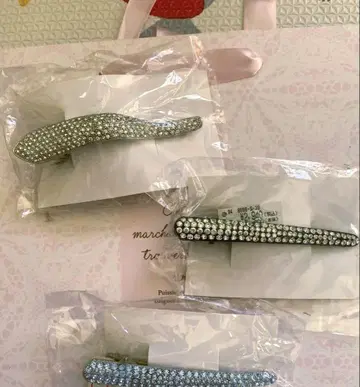 새상품 스톤 장식 헤어핀 3세트 정가 9000엔 상당 머리핀