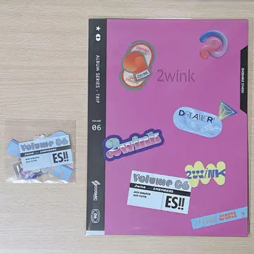 앙스타 중국 TRIP 2wink 클리어 파일 스티커 세트