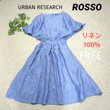URBAN RESEARCH ROSSO 린넨 원피스 데님풍 소매 리본