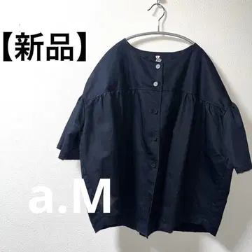 [ 새상품 ] a.M 모닝카 넉넉한 반팔 가디건 일본제 린넨 마 혼방
