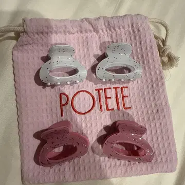 포테테 이세탄 헤어 클립 새상품
