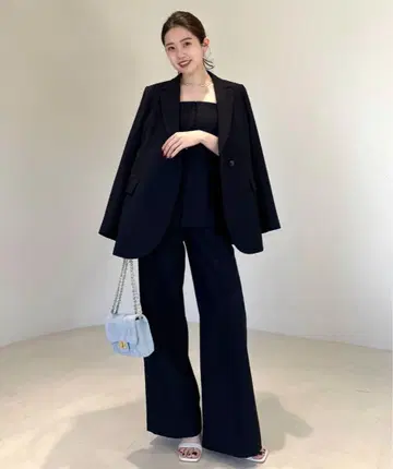 anuans 핀턱 스트레이트 팬츠