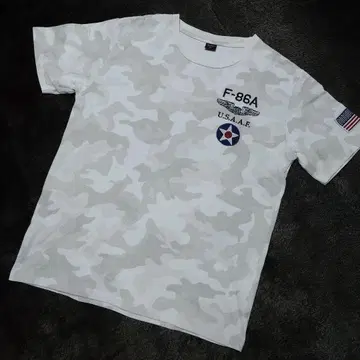 AVIREX FLYING SHARKS 티셔츠 화이트 카모