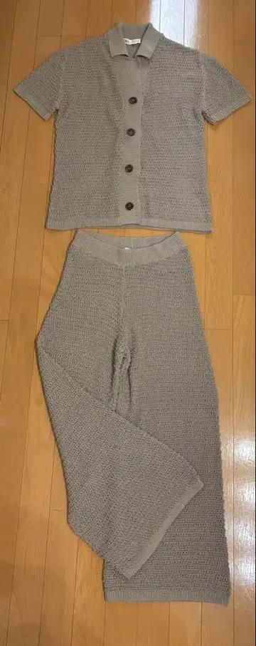 ZARA 오버사이즈 니트 가디건 니트 팬츠 셋업