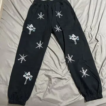 unknown x HCW 자수 디자인 블랙 조거 팬츠 M 사이즈