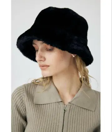미사용 MOUSSY 마우지 버킷 햇 퍼 버킷햇 모자 블랙