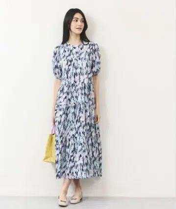 아모와르카프리스 ORION 보카시 프린트 롱 원피스