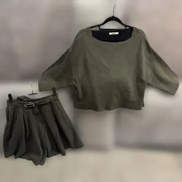 snidel 올리브색 셋업