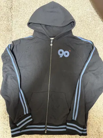 완판 아이템 9090 풀 집업 후드티 블랙