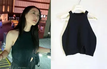 콜데라 CORDERA Cotton Halter Opening Top 블랙