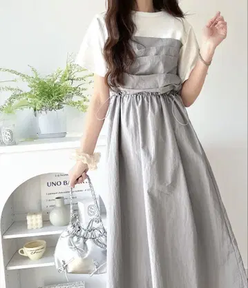 classicalelf 겨드랑이 드로스트 뷔스티에 도킹 원피스