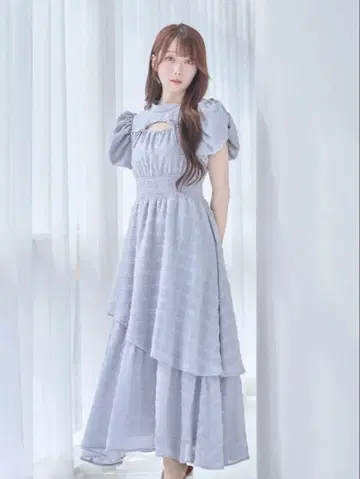 RoseMuse 로제뮤 자카드 체크 드레스